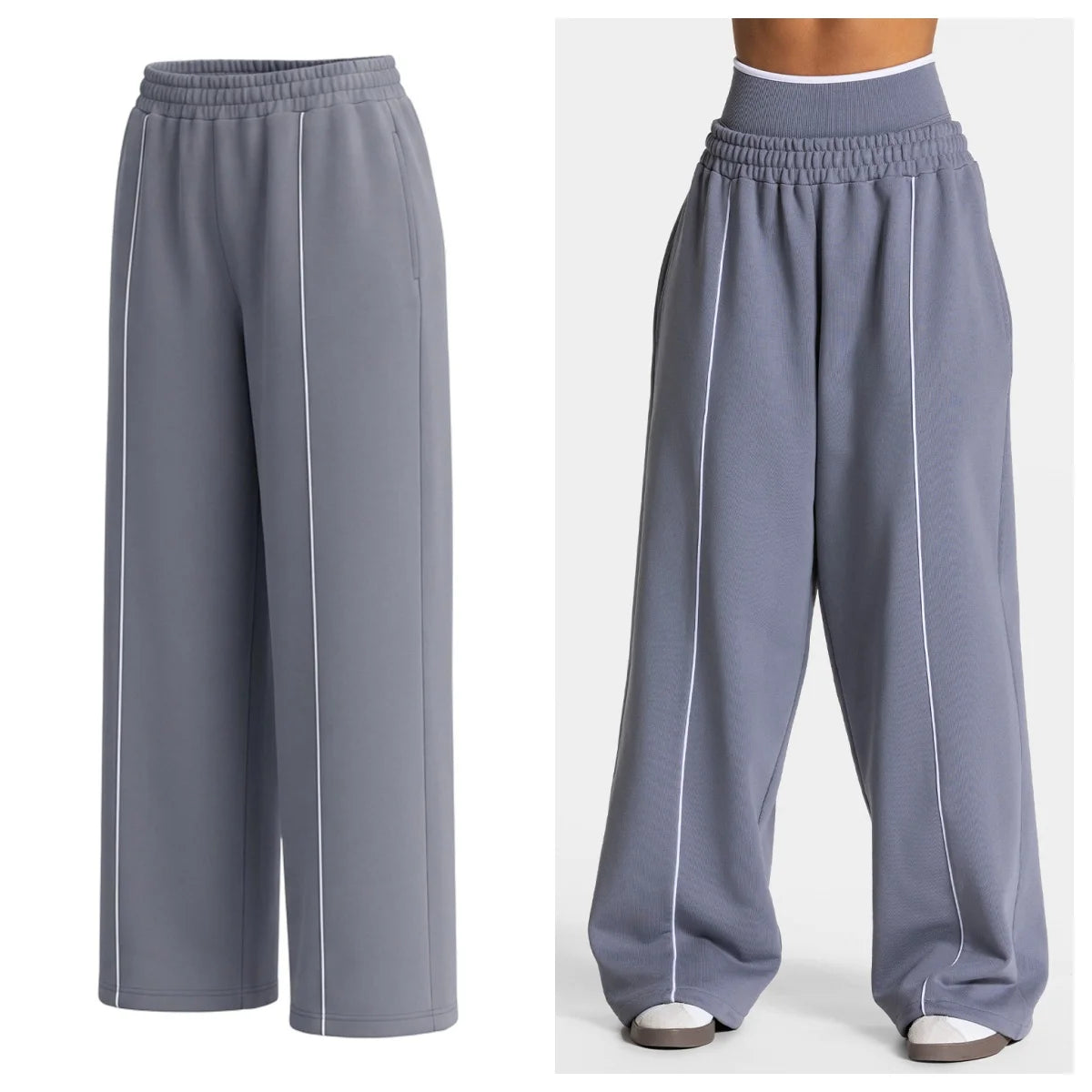 Women's Jogger Straight Trousers Trendy Sports Pants Running Yoga Pants Casual Pockets Women Loose Low Waist Wide Leg Pant Mujer