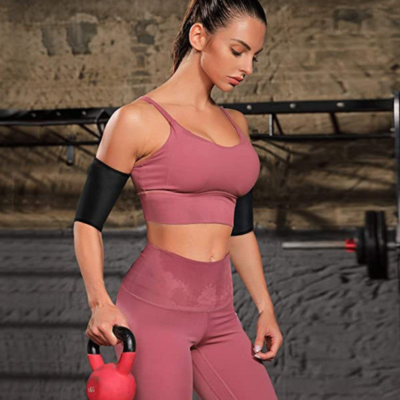 Amazon Women's Body Shaping Sweaty Arm Set Cross-border European and American Fitness Yoga Exercise Arm Sweaty Arm Belt Protector