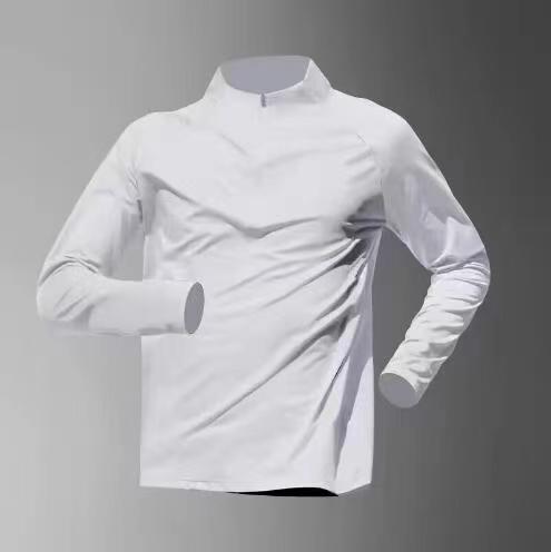 Half-Zipper Training Clothes Men's Long-Sleeved Quick-Dry Running Clothes Sports Track and Field Sports T-Shirt Top Running Fitness Clothes