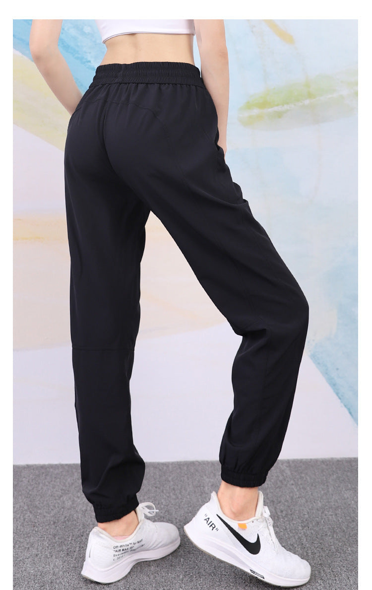 Women's Sports Pants Breathable Running Thin Leg Long Outdoor High Waist Quick-drying Loose Casual Yoga Fitness Pants