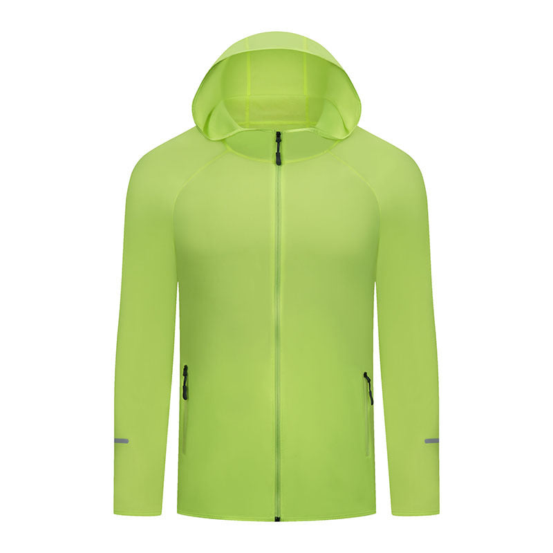 Cross-Border Men's and Women's Running Stylish Windbreaker Outdoor Sports Hooded Jacket Lightweight Breathable Long-Sleeve Casual Zip-Up Shirt