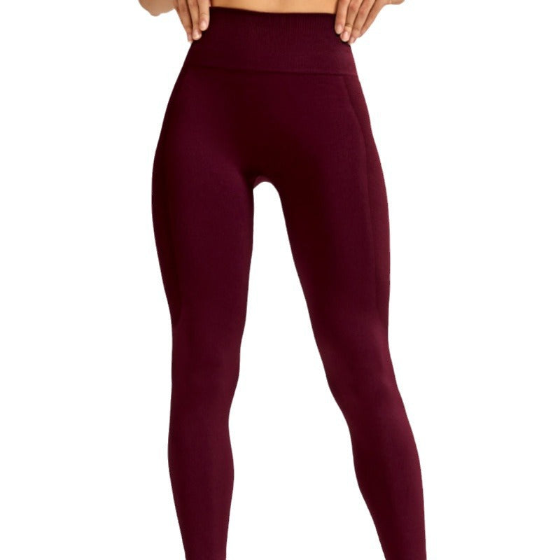 Cross-Border High-Waisted Peach Butt Quick-Drying Breathable High-Waisted Slim-Fitting Leggings Running Fitness Yoga Sports Tights