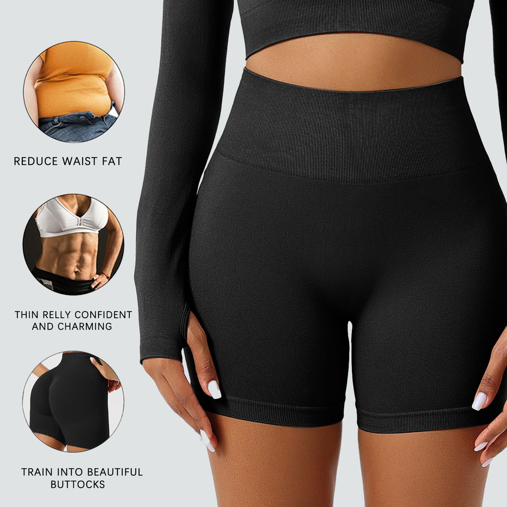 Summer Outer Wearing Non-awkward Line Sports Yoga Seamless Hip Lifting Leggings Women's High Waist Hip Abdominal Tucking Pants