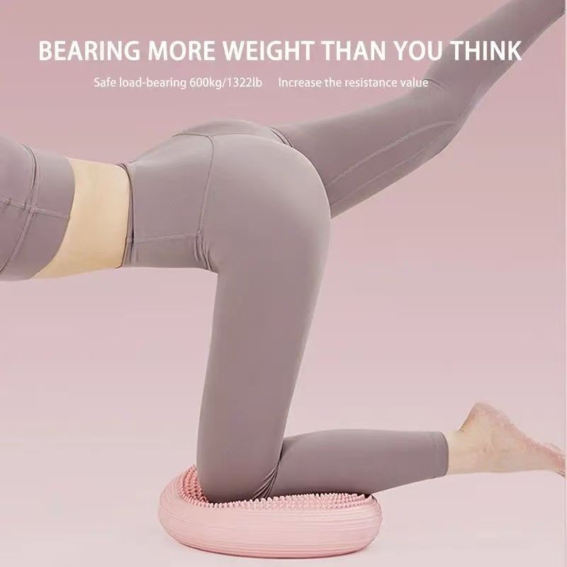PVC Yoga Balance Mat Inflatable Massage Cushion Thickened Explosion-proof Balance Ball Sports Fitness Balance Trainer