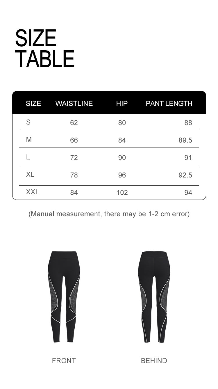Cross-Border Area Color-Blocking Mesh Yoga Pants European and American Style High-Waisted Sexy Running Pants Women's Butt-Lifting Sweat-Wicking Leggings