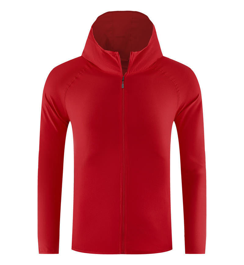 Cross-Border Men's and Women's Running Stylish Windbreaker Outdoor Sports Hooded Jacket Lightweight Breathable Long-Sleeve Casual Zip-Up Shirt