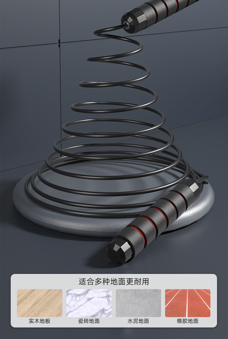 Special Competition Jump Rope for High School Entrance Exams, Steel Wire Rope for Students and Children, Amazon Cross-Border Bestseller, Weighted Bearing Pvc Jump Rope