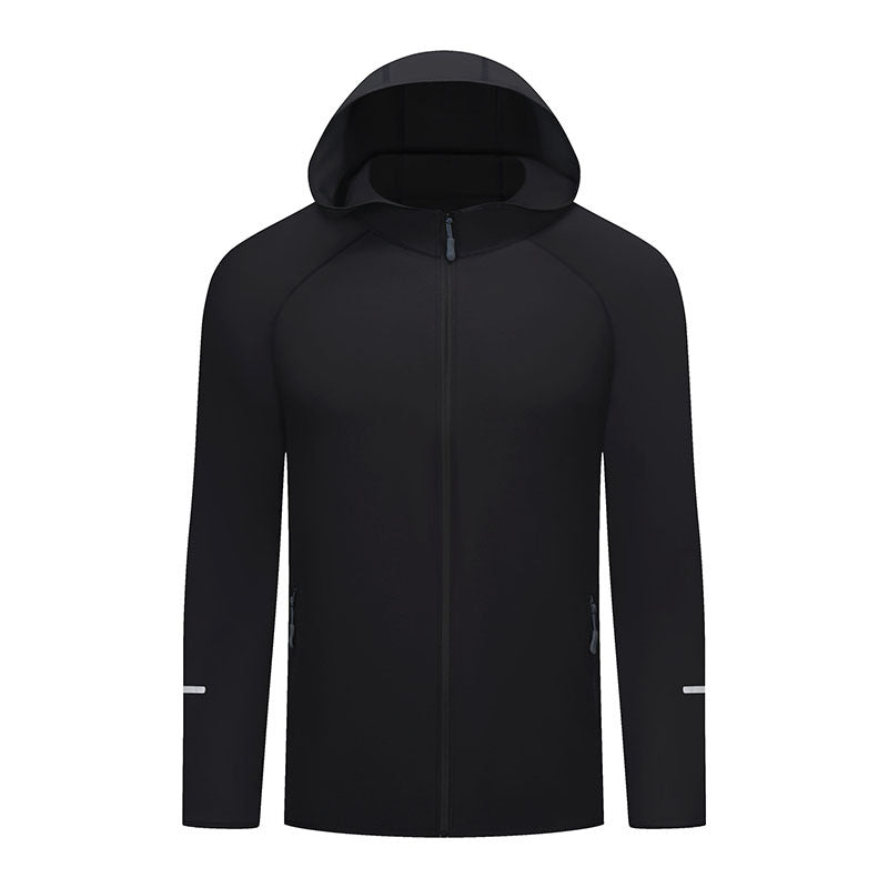 Cross-Border Men's and Women's Running Stylish Windbreaker Outdoor Sports Hooded Jacket Lightweight Breathable Long-Sleeve Casual Zip-Up Shirt