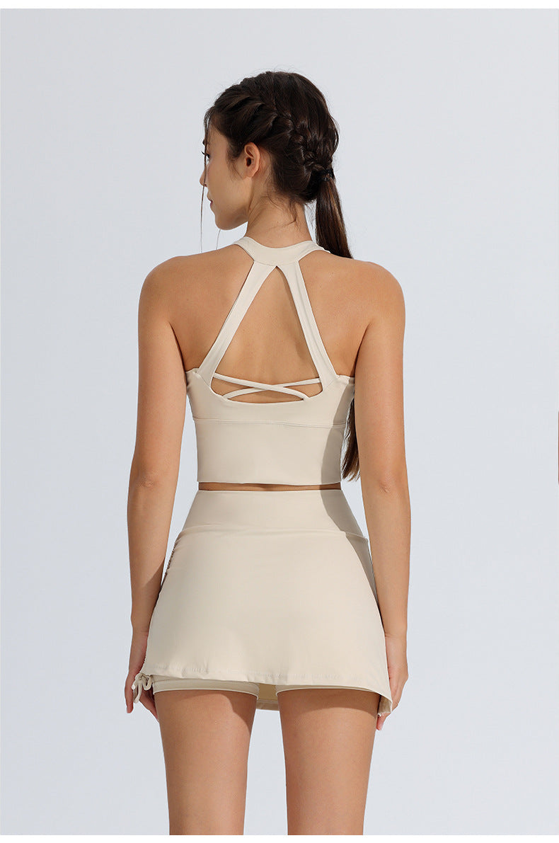 New Sports Underwear Women's Shockproof High Strength Running Fitness Yoga Suit One-piece Fixed Yoga Bra Vest