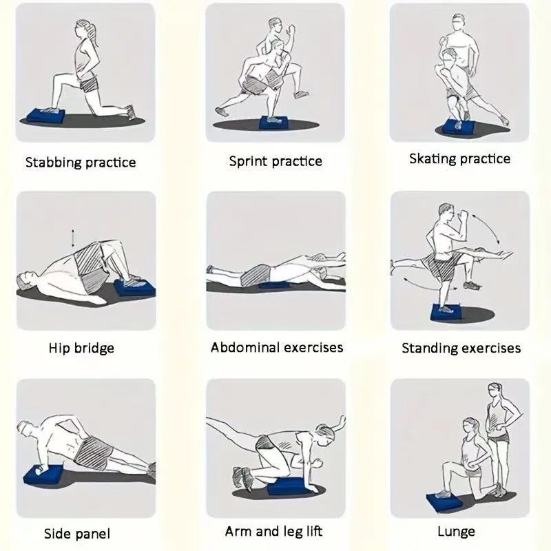 PVC Yoga Balance Mat Inflatable Massage Cushion Thickened Explosion-proof Balance Ball Sports Fitness Balance Trainer