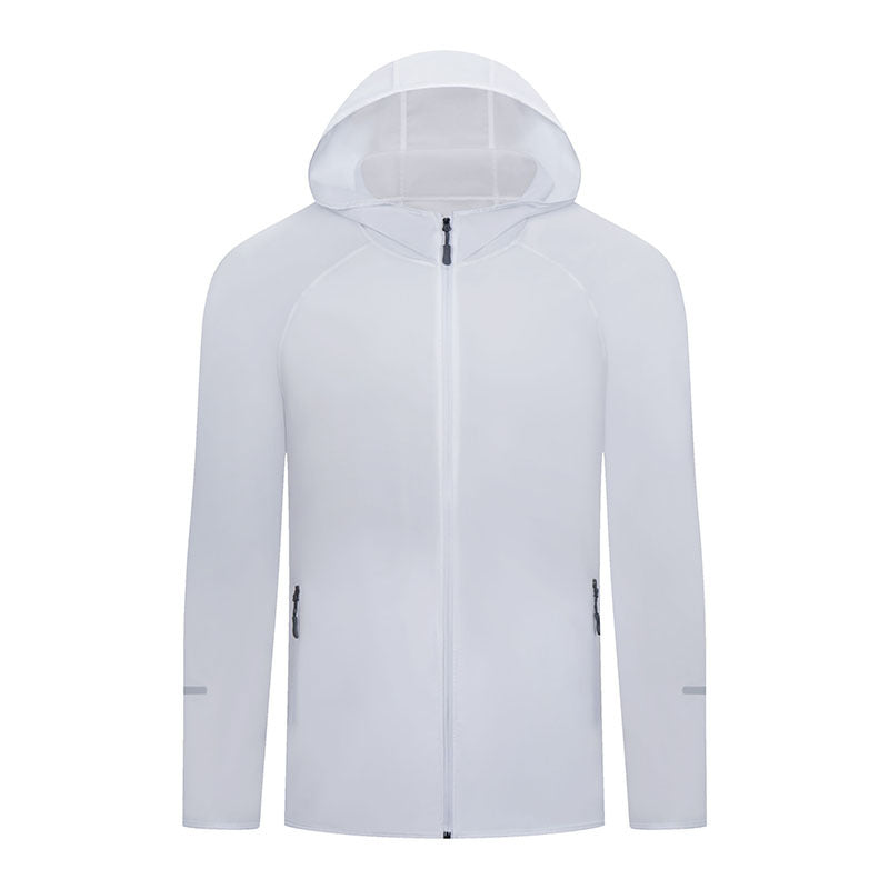 Cross-Border Men's and Women's Running Stylish Windbreaker Outdoor Sports Hooded Jacket Lightweight Breathable Long-Sleeve Casual Zip-Up Shirt
