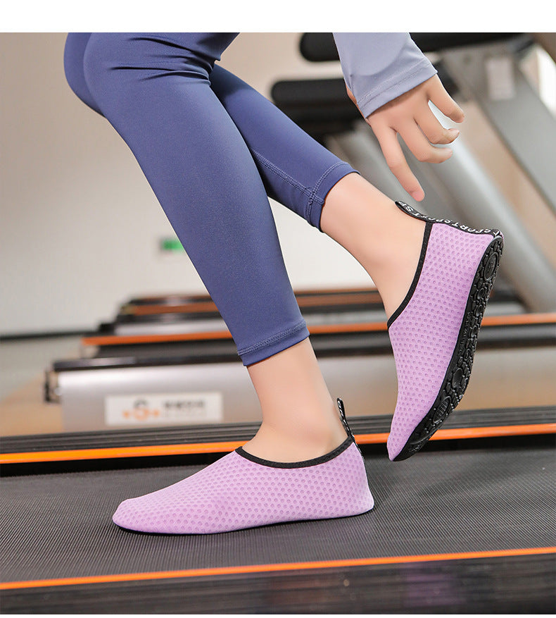 Yoga Shoes Men's and Women's Breathable Soft Bottom Non-Slip Wear-Resistant Rope Skipping Exercise Dance Treadmill Lightweight Indoor Fitness Shoes