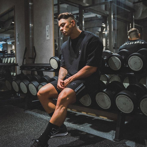 2021 spring and summer new elastic fitness shorts muscle fitness brother running sports leisure shorts men's wholesale