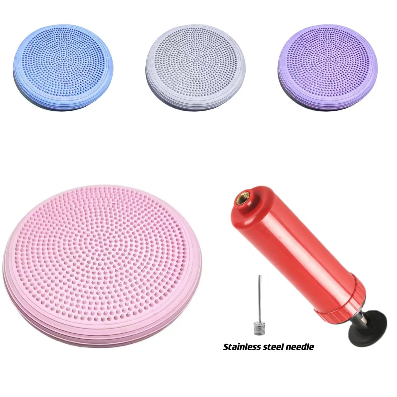 PVC Yoga Balance Mat Inflatable Massage Cushion Thickened Explosion-proof Balance Ball Sports Fitness Balance Trainer