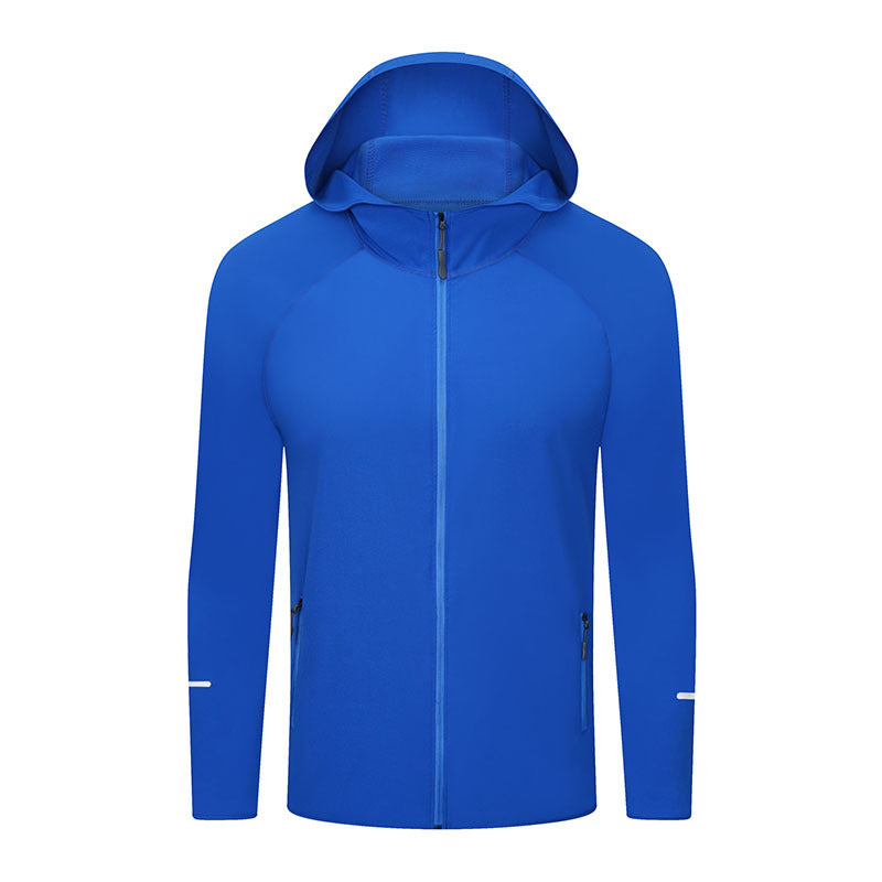 Cross-Border Men's and Women's Running Stylish Windbreaker Outdoor Sports Hooded Jacket Lightweight Breathable Long-Sleeve Casual Zip-Up Shirt