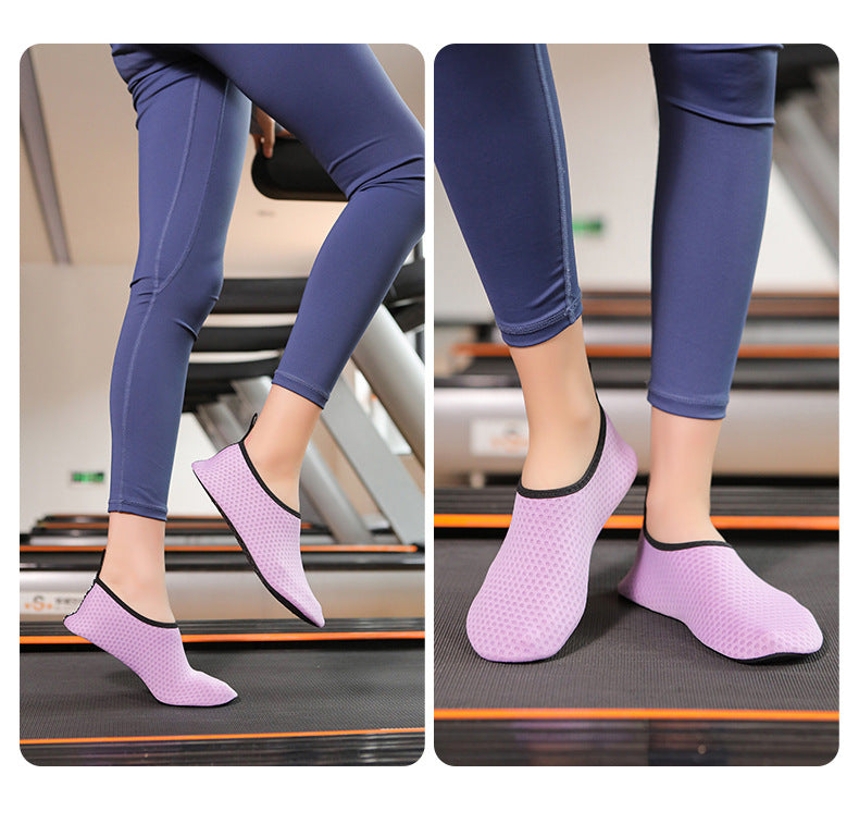 Yoga Shoes Men's and Women's Breathable Soft Bottom Non-Slip Wear-Resistant Rope Skipping Exercise Dance Treadmill Lightweight Indoor Fitness Shoes