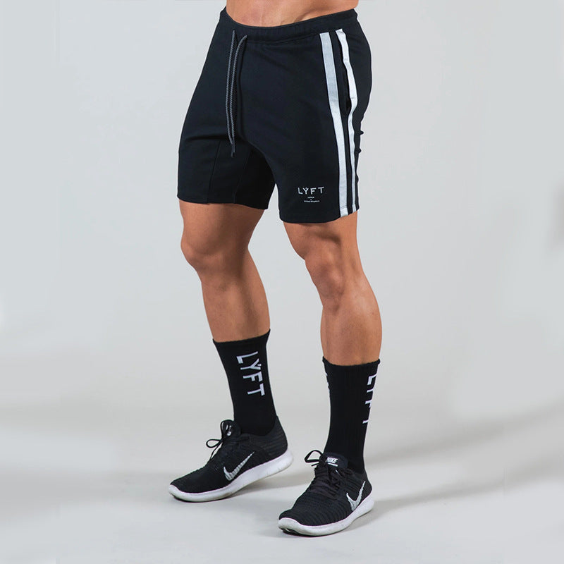 2021 spring and summer new elastic fitness shorts muscle fitness brother running sports leisure shorts men's wholesale