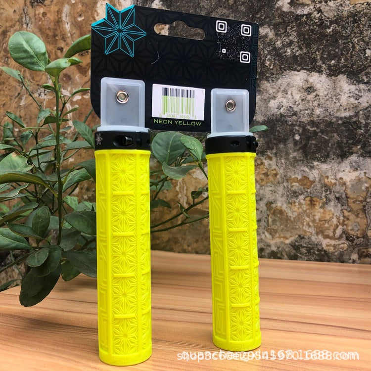 Cross-border wholesale Supacaz chrysanthemum handle set mountain bike silicone handle set off-road single lock shock-absorbing non-slip handle