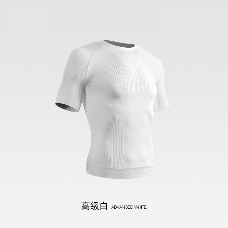 Professional Fitness Suit Seamless Short-sleeved Sports T-shirt Men's Summer Running Training Quick-drying Compression Tight Outdoor Top
