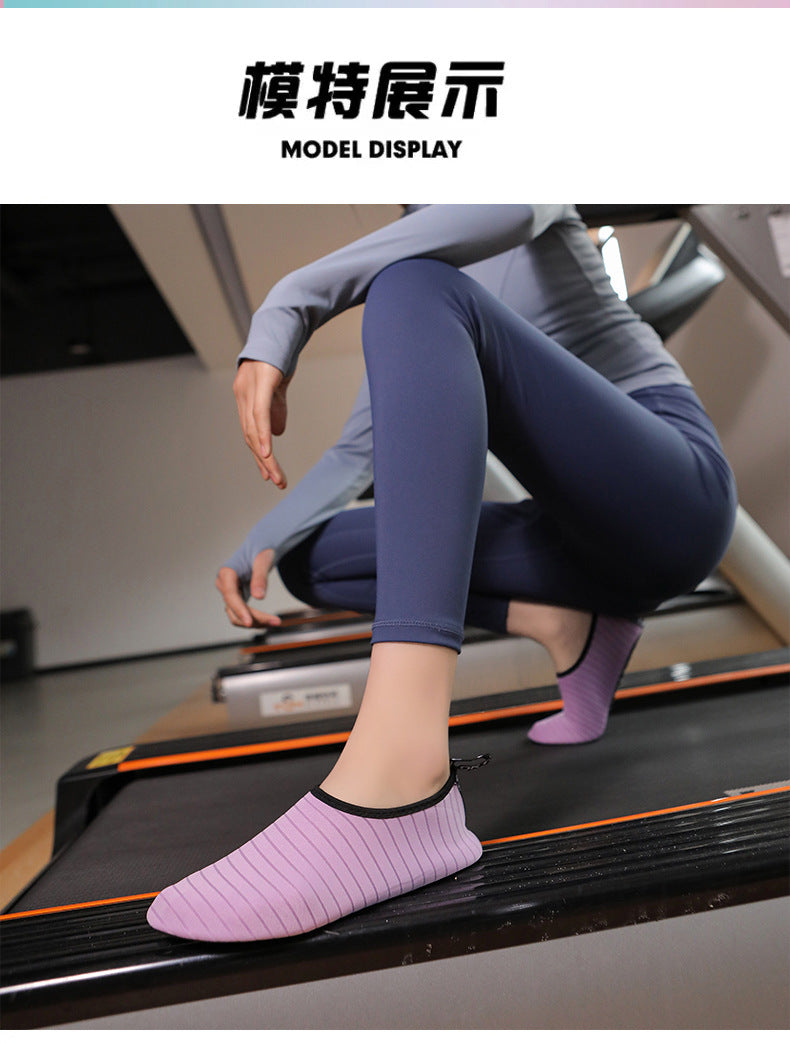 Yoga Shoes Men's and Women's Breathable Soft Bottom Non-Slip Wear-Resistant Rope Skipping Exercise Dance Treadmill Lightweight Indoor Fitness Shoes