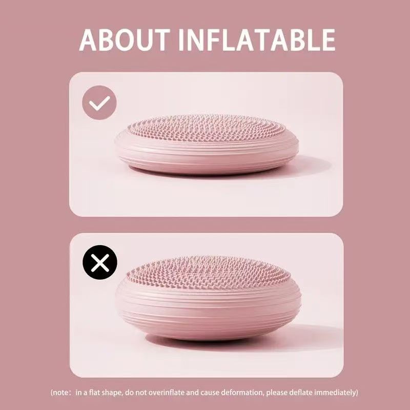 PVC Yoga Balance Mat Inflatable Massage Cushion Thickened Explosion-proof Balance Ball Sports Fitness Balance Trainer