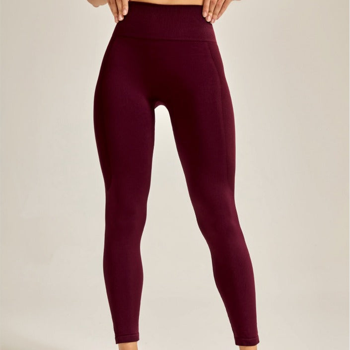 Cross-Border High-Waisted Peach Butt Quick-Drying Breathable High-Waisted Slim-Fitting Leggings Running Fitness Yoga Sports Tights