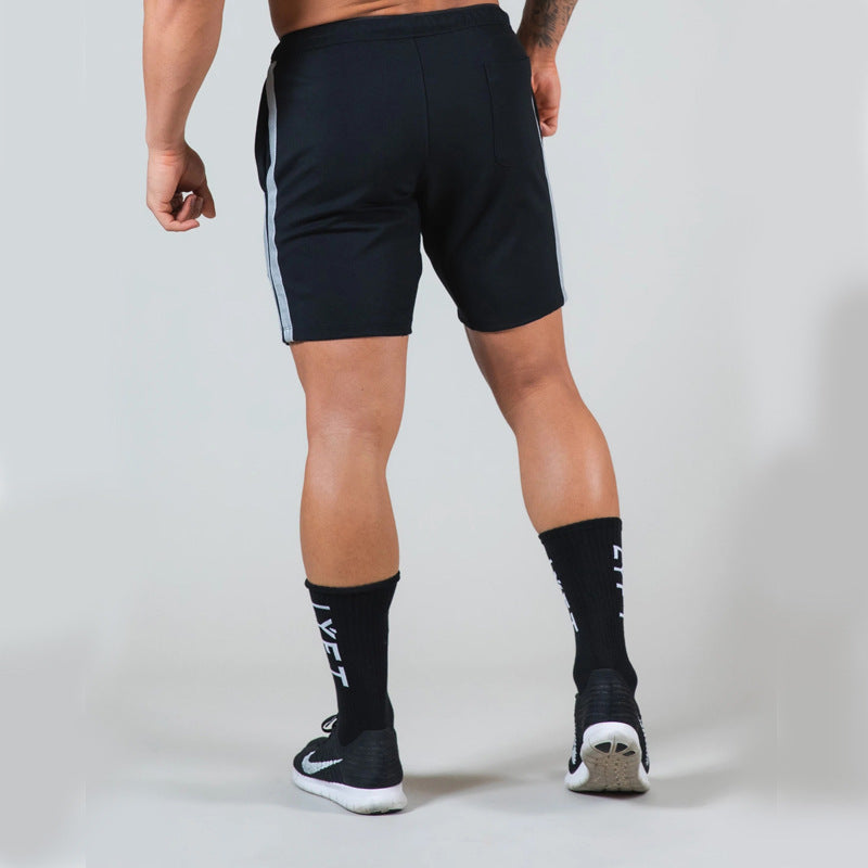 2021 spring and summer new elastic fitness shorts muscle fitness brother running sports leisure shorts men's wholesale