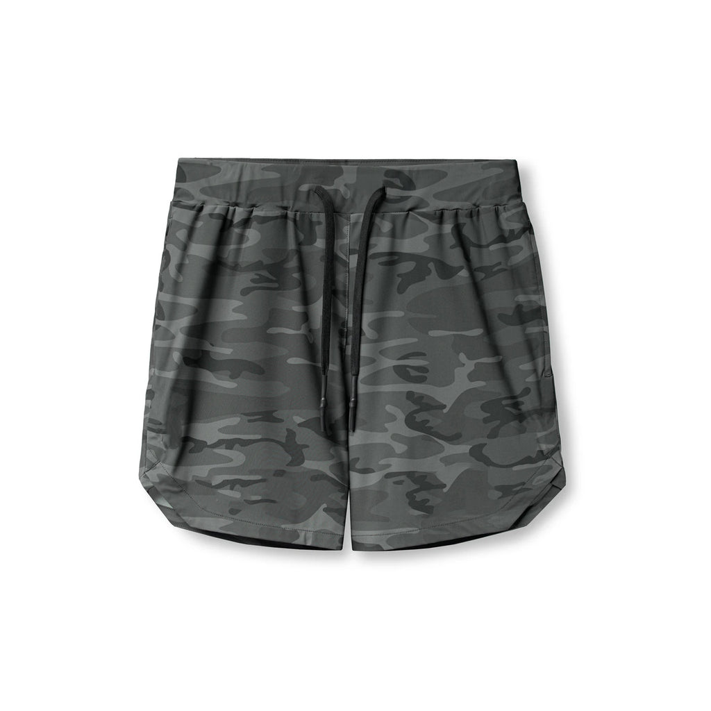 Crazy muscle men's shorts single layer woven quick-drying solid color running fitness sports casual American fifth pants
