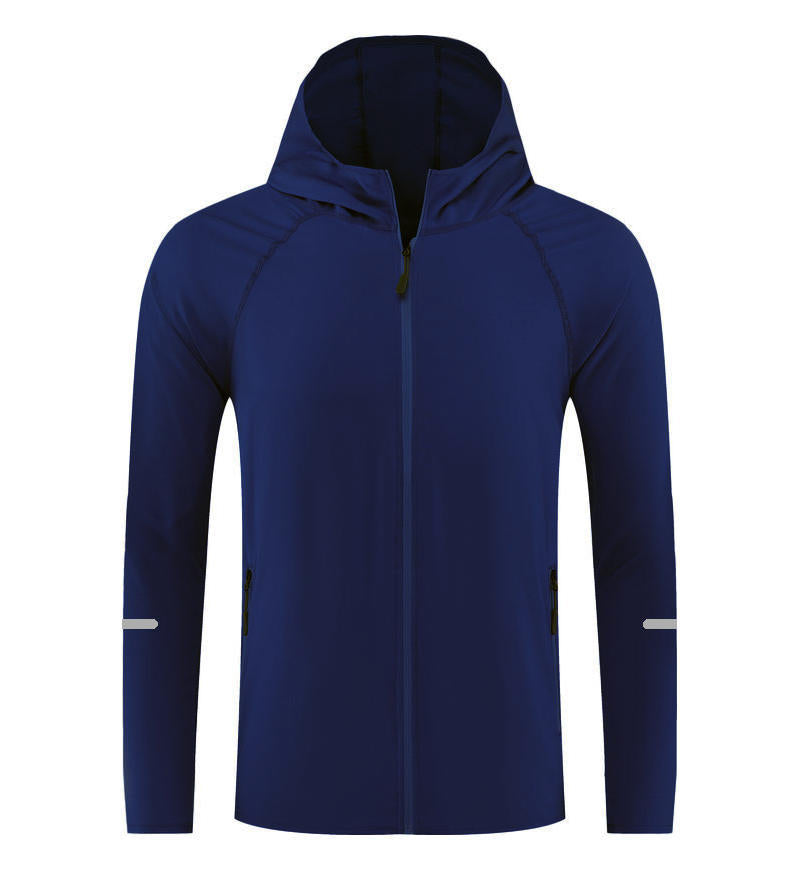 Cross-Border Men's and Women's Running Stylish Windbreaker Outdoor Sports Hooded Jacket Lightweight Breathable Long-Sleeve Casual Zip-Up Shirt