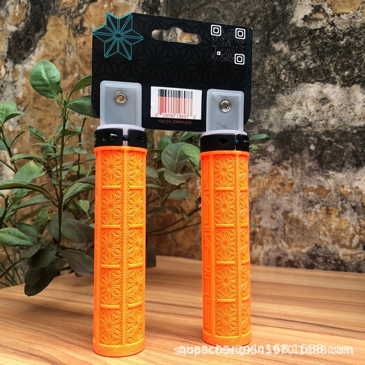 Cross-border wholesale Supacaz chrysanthemum handle set mountain bike silicone handle set off-road single lock shock-absorbing non-slip handle
