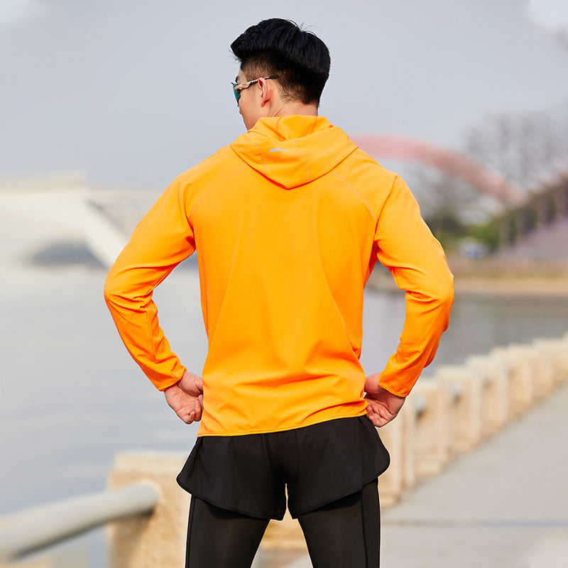 Cross-Border Men's and Women's Running Stylish Windbreaker Outdoor Sports Hooded Jacket Lightweight Breathable Long-Sleeve Casual Zip-Up Shirt