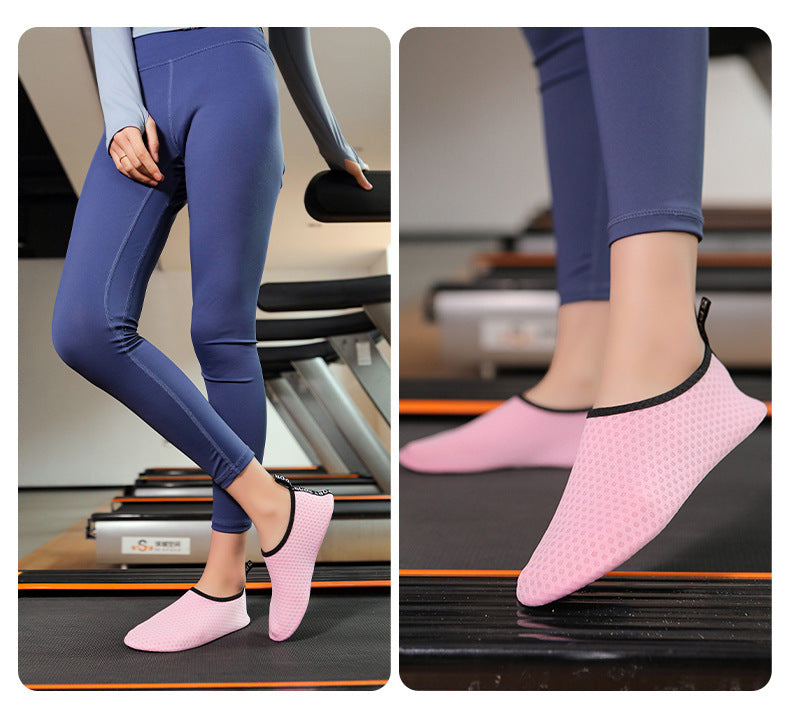 Yoga Shoes Men's and Women's Breathable Soft Bottom Non-Slip Wear-Resistant Rope Skipping Exercise Dance Treadmill Lightweight Indoor Fitness Shoes