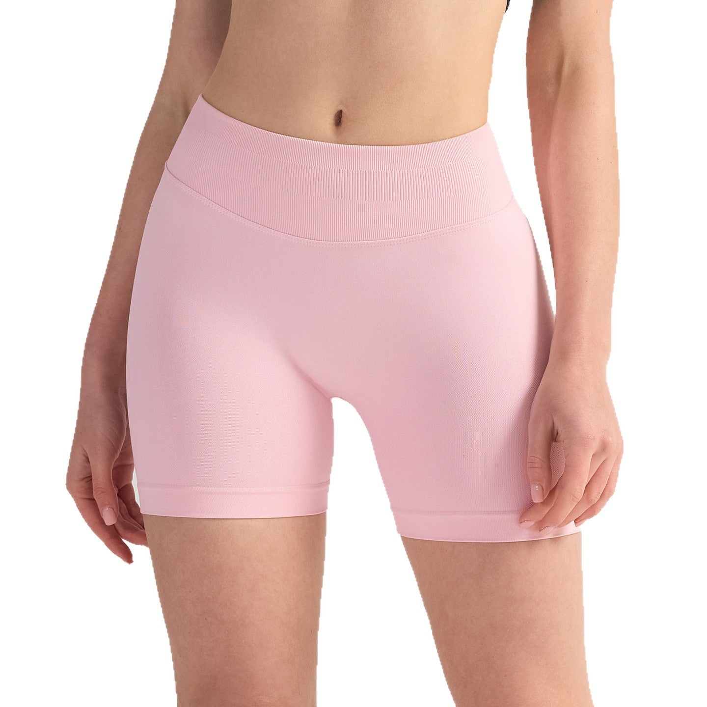 European and American Style Color-Blocking Sports Shorts, Breathable Peach Butt-Enhancing Women's Outdoor Cycling Fitness Yoga Pants, Butt-Lifting and Leg-Lengthening Yoga Shorts