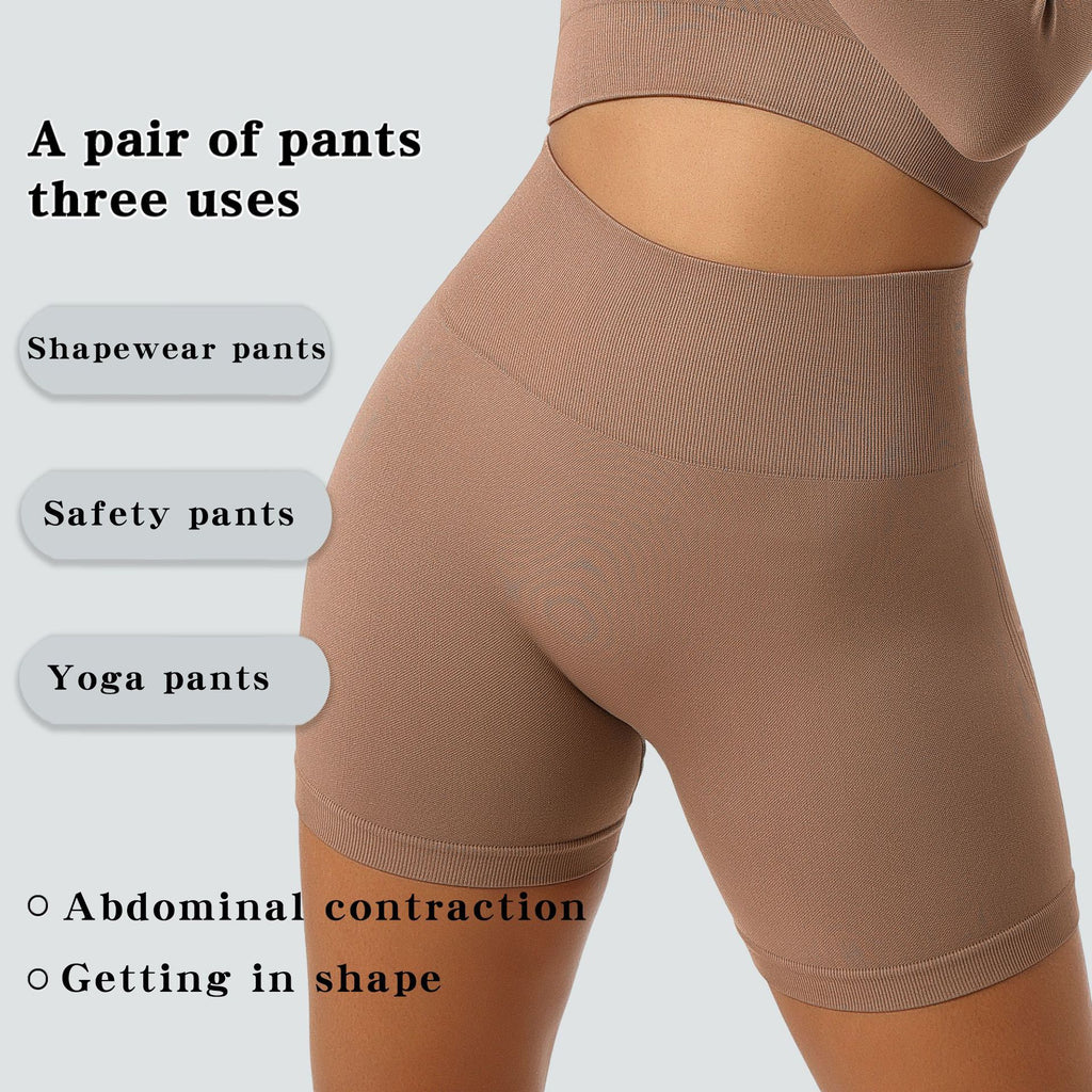 Summer Outer Wearing Non-awkward Line Sports Yoga Seamless Hip Lifting Leggings Women's High Waist Hip Abdominal Tucking Pants