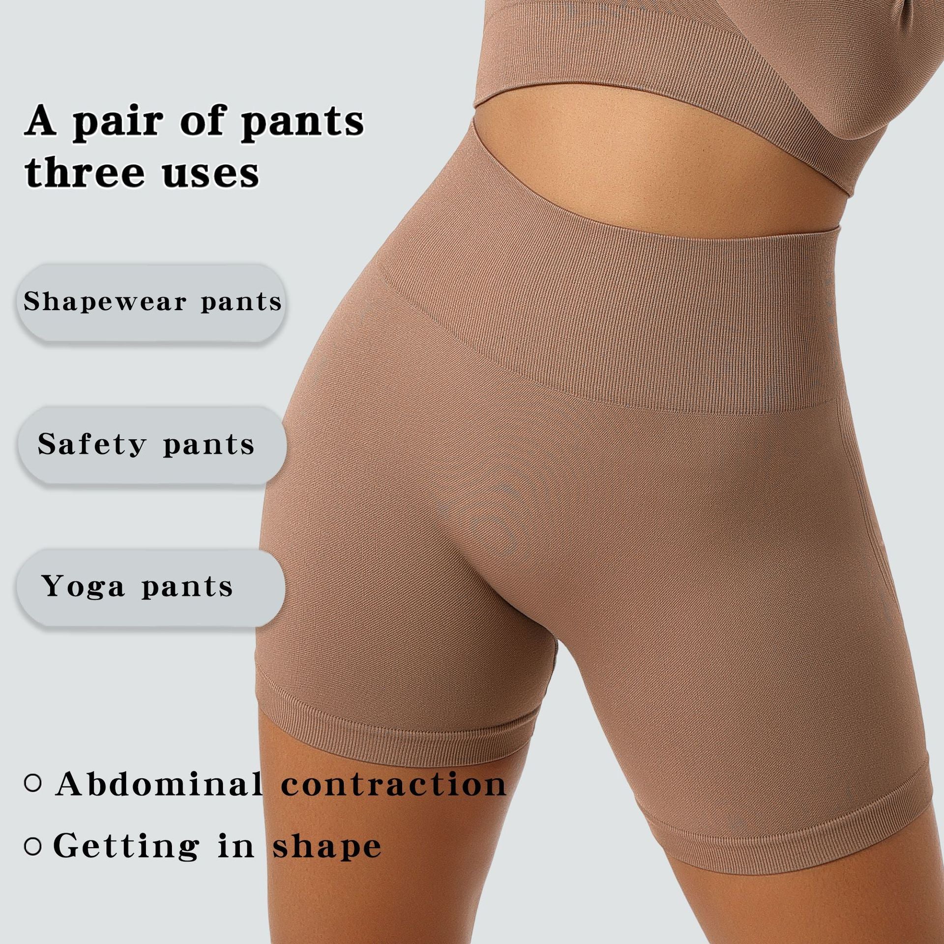 Summer Outer Wearing Non-awkward Line Sports Yoga Seamless Hip Lifting Leggings Women's High Waist Hip Abdominal Tucking Pants