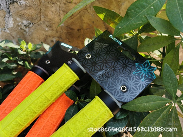 Cross-border wholesale Supacaz chrysanthemum handle set mountain bike silicone handle set off-road single lock shock-absorbing non-slip handle