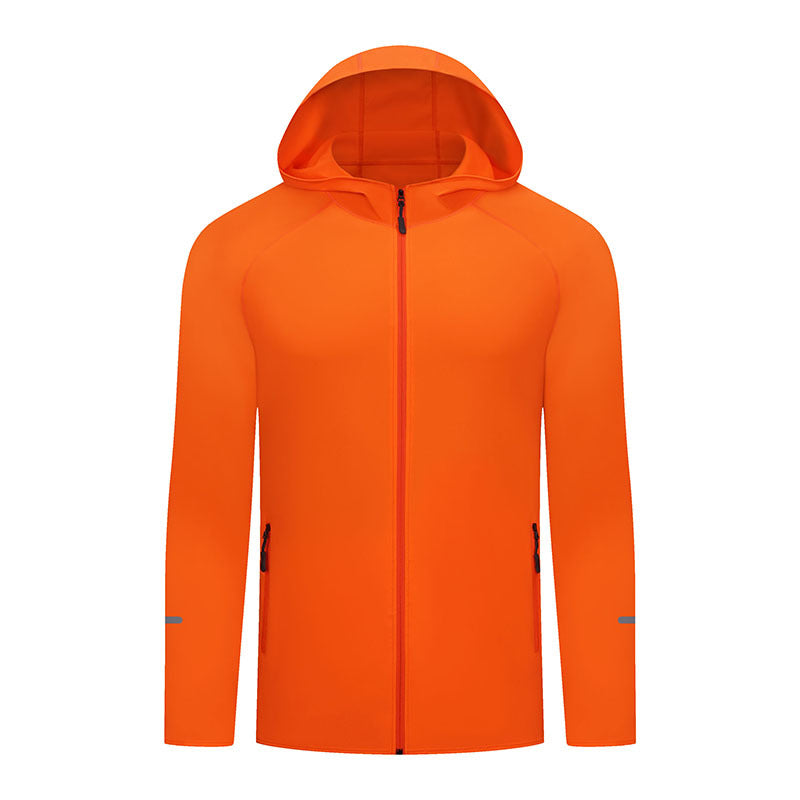 Cross-Border Men's and Women's Running Stylish Windbreaker Outdoor Sports Hooded Jacket Lightweight Breathable Long-Sleeve Casual Zip-Up Shirt