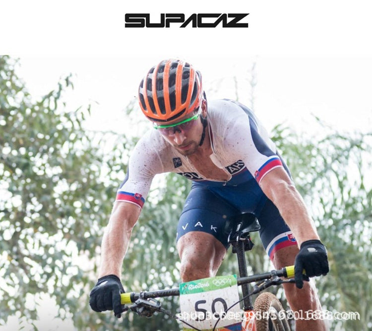 Cross-border wholesale Supacaz chrysanthemum handle set mountain bike silicone handle set off-road single lock shock-absorbing non-slip handle