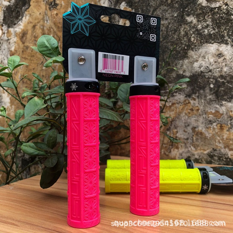Cross-border wholesale Supacaz chrysanthemum handle set mountain bike silicone handle set off-road single lock shock-absorbing non-slip handle