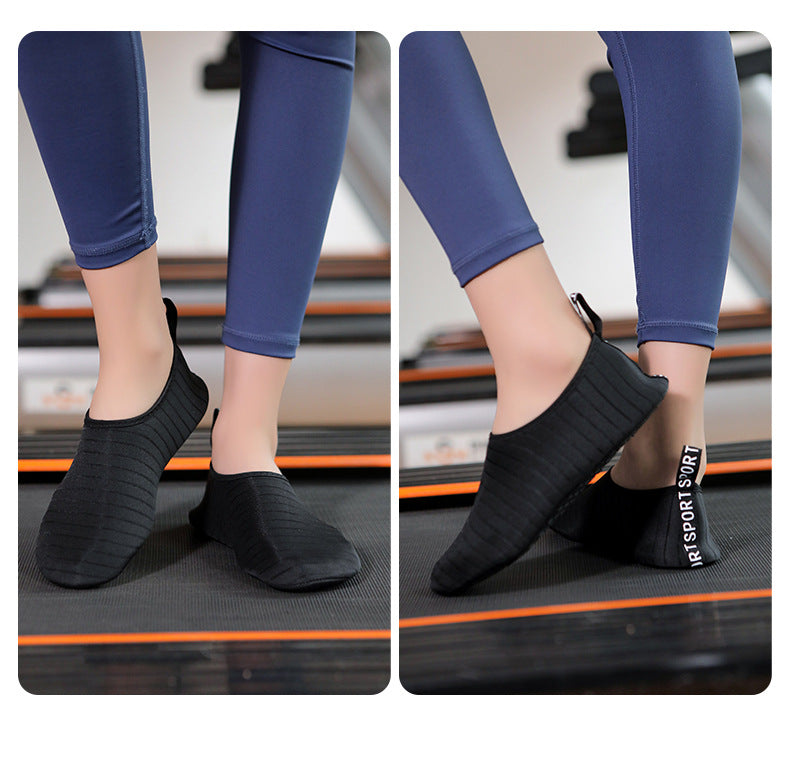 Yoga Shoes Men's and Women's Breathable Soft Bottom Non-Slip Wear-Resistant Rope Skipping Exercise Dance Treadmill Lightweight Indoor Fitness Shoes