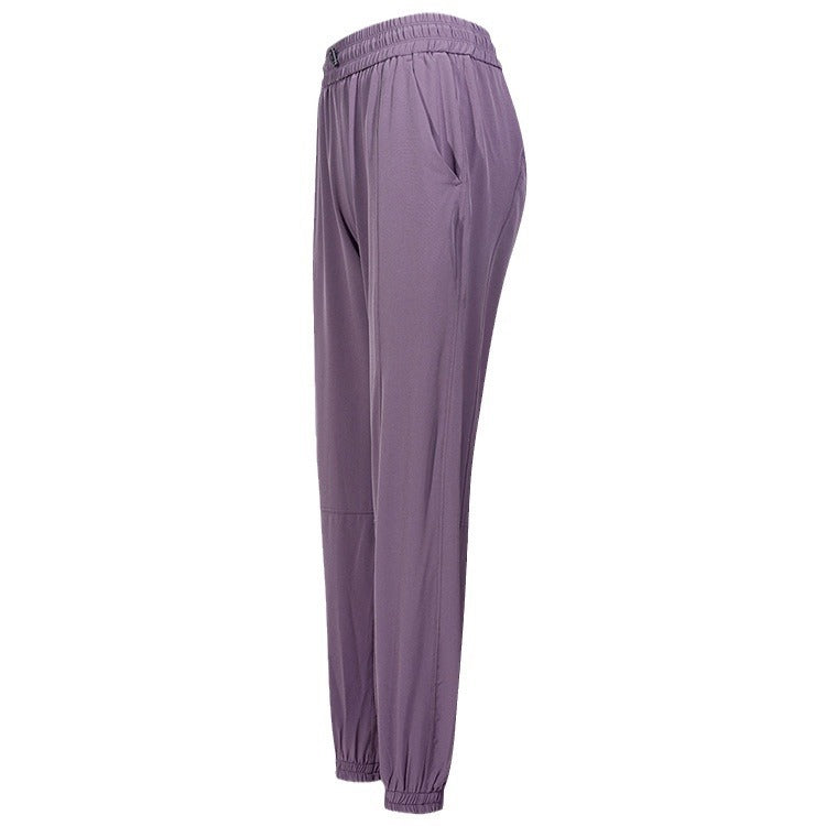 Women's Sports Pants Breathable Running Thin Leg Long Outdoor High Waist Quick-drying Loose Casual Yoga Fitness Pants