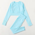 European-Style Cross-Border Popular Autumn and Winter Pilates Sports Running Fitness Quick-Drying Long-Sleeved Long Pants Women's Yoga Suit
