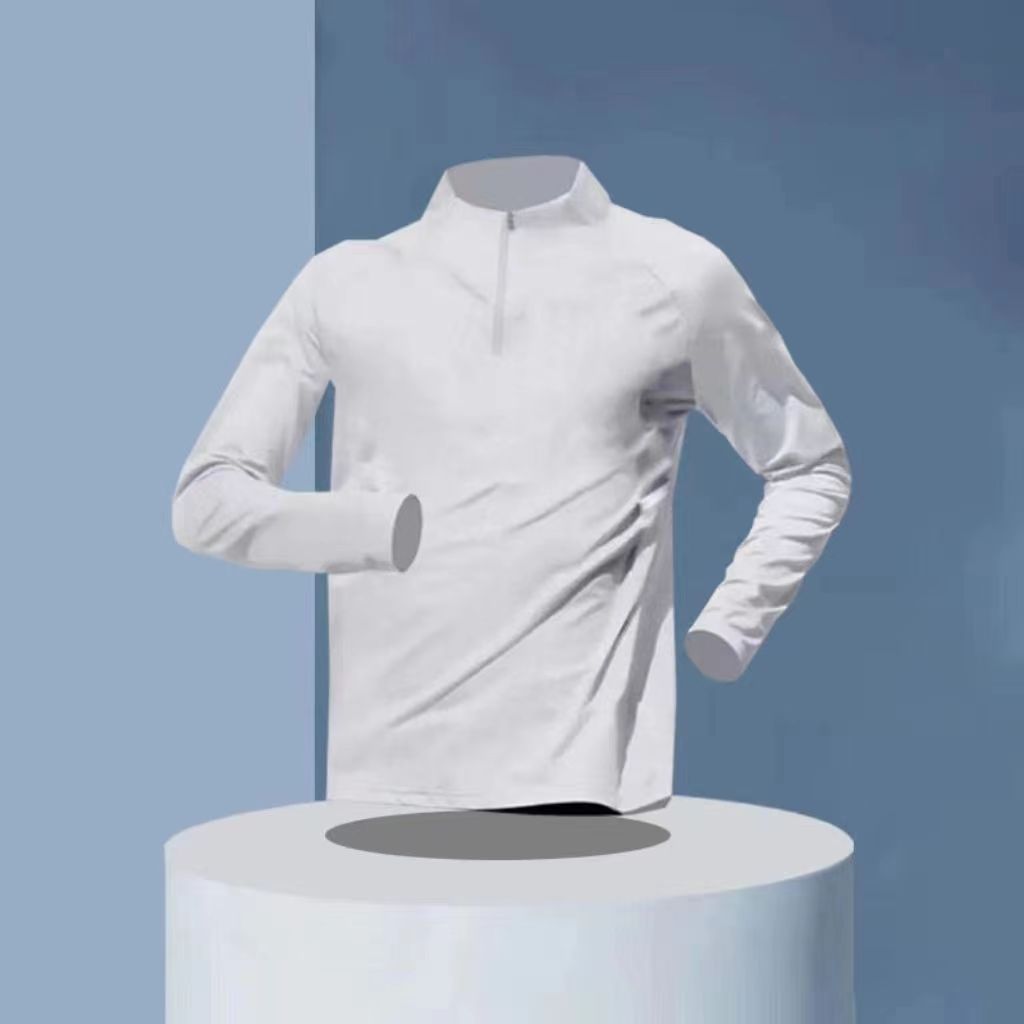 Half-Zipper Training Clothes Men's Long-Sleeved Quick-Dry Running Clothes Sports Track and Field Sports T-Shirt Top Running Fitness Clothes