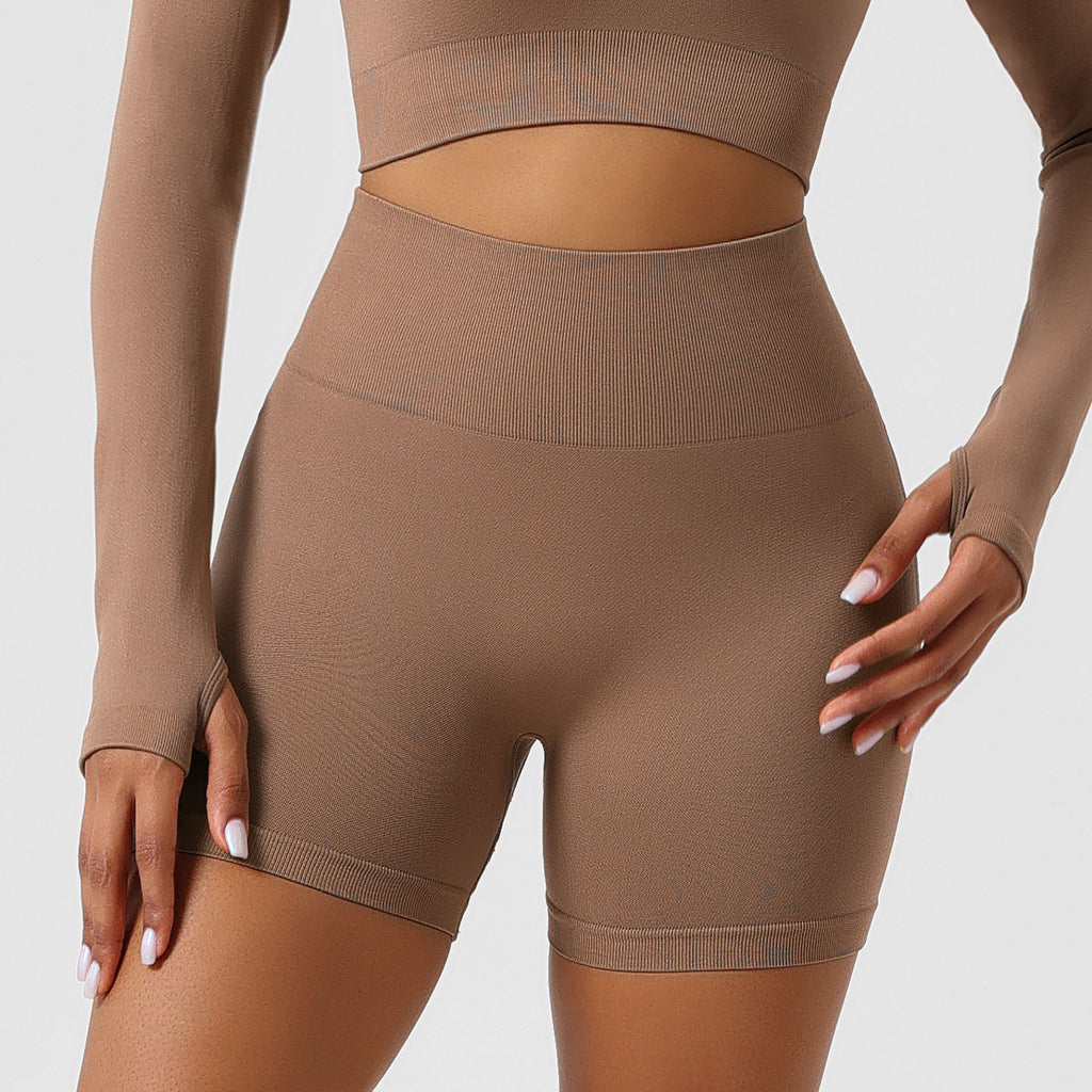 Summer Outer Wearing Non-awkward Line Sports Yoga Seamless Hip Lifting Leggings Women's High Waist Hip Abdominal Tucking Pants