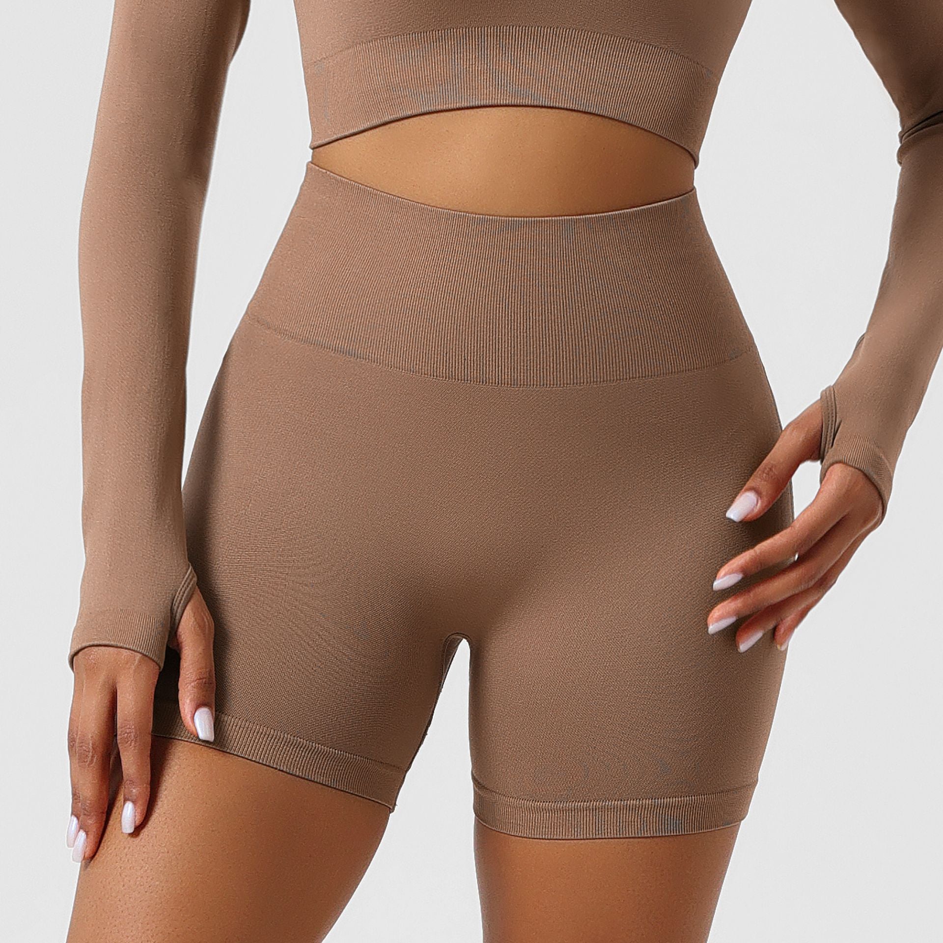 Summer Outer Wearing Non-awkward Line Sports Yoga Seamless Hip Lifting Leggings Women's High Waist Hip Abdominal Tucking Pants
