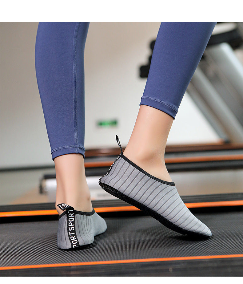 Yoga Shoes Men's and Women's Breathable Soft Bottom Non-Slip Wear-Resistant Rope Skipping Exercise Dance Treadmill Lightweight Indoor Fitness Shoes