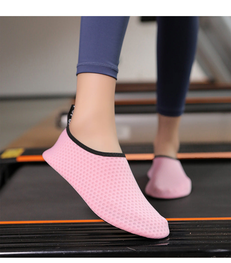 Yoga Shoes Men's and Women's Breathable Soft Bottom Non-Slip Wear-Resistant Rope Skipping Exercise Dance Treadmill Lightweight Indoor Fitness Shoes
