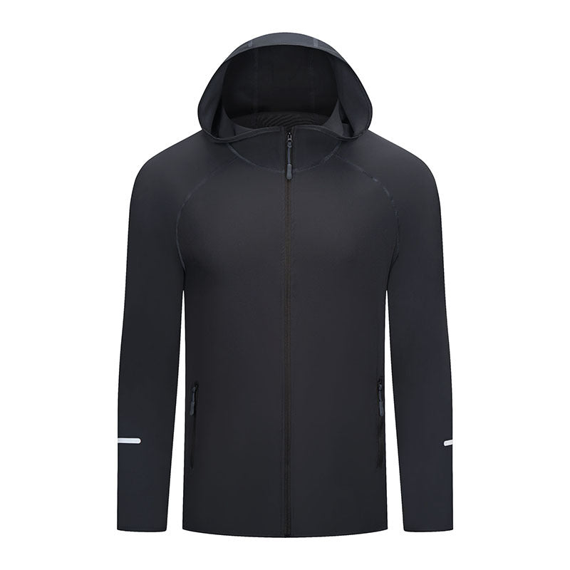 Cross-Border Men's and Women's Running Stylish Windbreaker Outdoor Sports Hooded Jacket Lightweight Breathable Long-Sleeve Casual Zip-Up Shirt