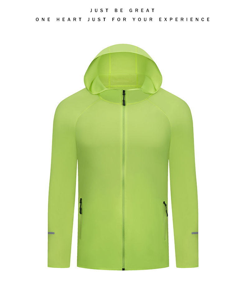 Cross-Border Men's and Women's Running Stylish Windbreaker Outdoor Sports Hooded Jacket Lightweight Breathable Long-Sleeve Casual Zip-Up Shirt