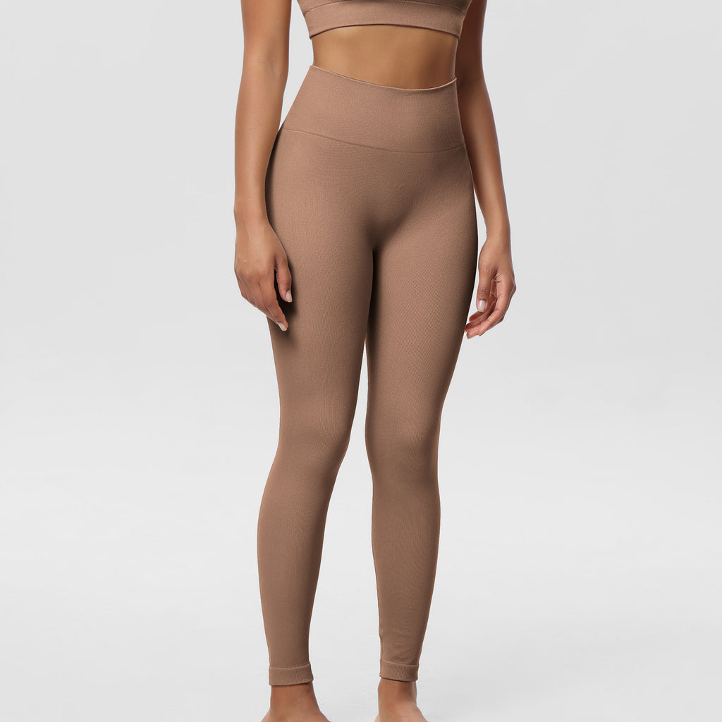 Summer Outer Wearing Non-awkward Line Sports Yoga Seamless Hip Lifting Leggings Women's High Waist Hip Abdominal Tucking Pants
